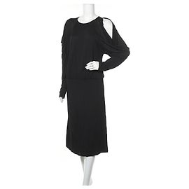 Filippa K Kleid Schwarz Viscose Polyamid Größe L Schwarz
