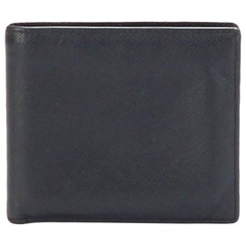 Prada-Prada Black Saffiano Bifold Wallet-Black