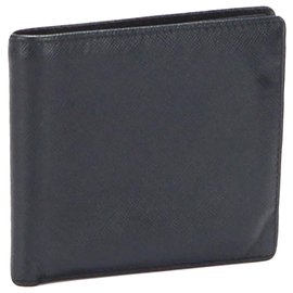 Prada-Prada Black Saffiano Bifold Wallet-Black