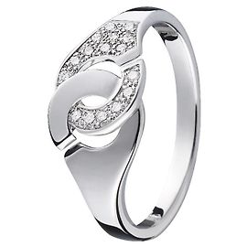 Dinh Van Ring “Handschellen R.8"in Weißgold, Diamanten. Andere