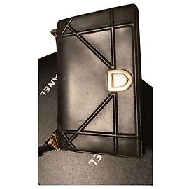 Bolsa de mão Dior Diorama em couro preto Preto