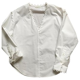 SANDRO blusa túnica oro Blanco