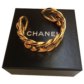 Chanel Pulseira CC em ouro Dourado