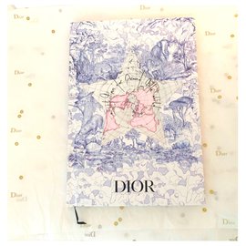 Dior-Blue Toile de Jouy "Around the world"-White,Light blue
