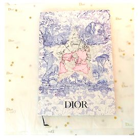 Dior Toile de Jouy bleu "Around the world" Blanc Bleu clair