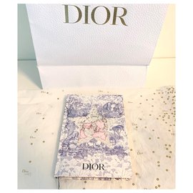 Dior-Blue Toile de Jouy "Around the world"-Bianco,Blu chiaro