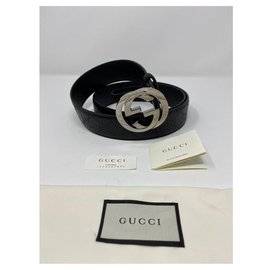 Gucci-CINTURÓN GUCCI SIGNATURE GG A ESTRENAR-Negro