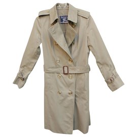 Burberry-trench coat vintage das mulheres Burberry 36-Caqui