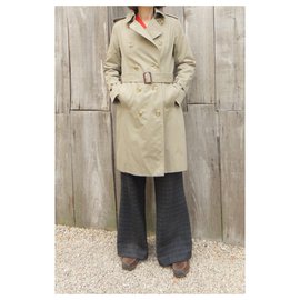 Burberry-Damen Burberry Vintage T Trenchcoat 36-Khaki