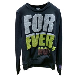 Sweatshirt Kenzo Preta e Multicolorida de Algodão S Preto Multicor