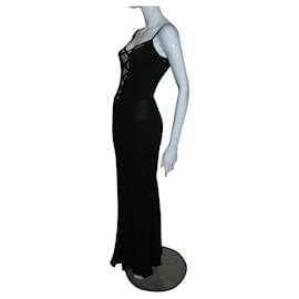 Autre Marque-Impresionante vestido de noche de Jiki Monte Carlo-Negro