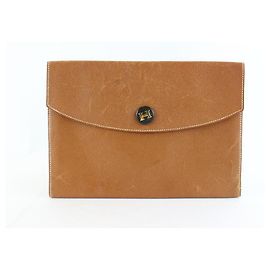 Hermès Pochette Rio Envelope 7Hz1128 Brown Leather Clutch Brown