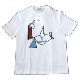 Hermès-Hermes White (Ultra rare) Limited Art T-shirt Tee Shirt-White