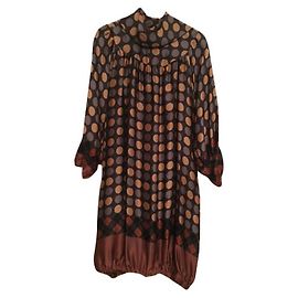 Autre Marque Vestido Manila Grace de seda com bolinhas Multicor