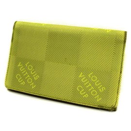 Louis Vuitton-Damier Geant Neon Green LV Cup Organizer Wallet-Green