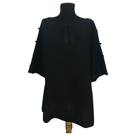 Jaeger Leinenbluse Schwarz Schwarz