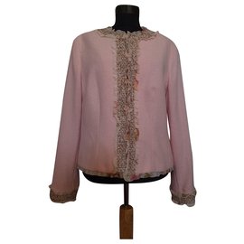 Escada Blazer Pink Wool and Rabbit Pink