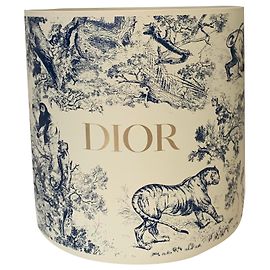 Dior Toile de Jouy Blown Glass Jar Navy Blue Navy blue