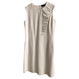 Robe blanche sans manches en viscose Piazza Sempione Blanc