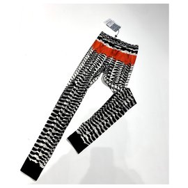 Alexander Mcqueen-Pants, leggings-Black,White,Red