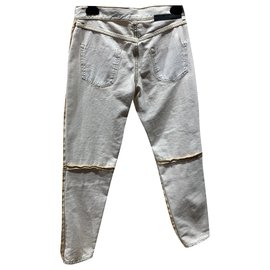Unravel Project-Jeans-White