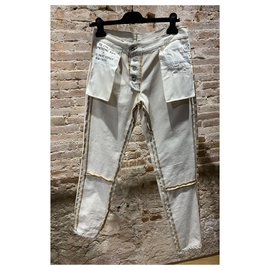 Unravel Project-jeans-Blanc