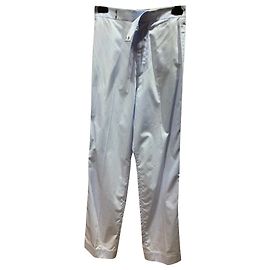 Pantaloni Céline in cotone azzurro chiaro Blu chiaro