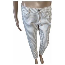 Massimo Dutti-Un pantalon, leggings-Blanc,Beige