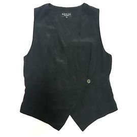Gucci Weste aus schwarzer Seide Schwarz