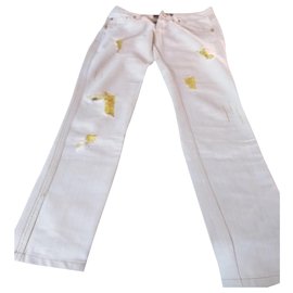 Dolce & Gabbana-Pantalones-Blanco roto