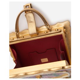 Dolce & Gabbana-Dolce Box bag in golden hand-painted wood Add to Wishlist €6.450-Golden