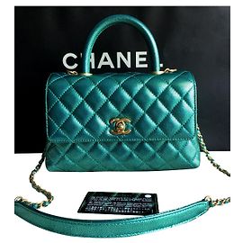 Bolsa pequena Chanel Coco Handle Verde