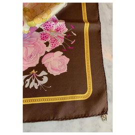 Hermès-Hermes Fleurs et Raisins-Rosa,Branco,Roxo,Amarelo