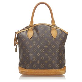Louis Vuitton-Louis Vuitton Brown Monogram Lockit Vertical-Brown