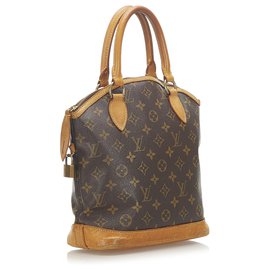 Louis Vuitton-Louis Vuitton Brown Monogram Lockit Vertical-Brown