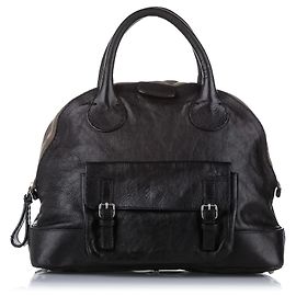 Chloé Chloe Black Edith Dome Bowler Bag Preto