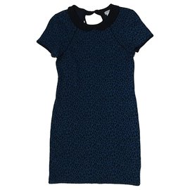 Autre Marque Robe Cooperative Bleu Noir Noir Bleu