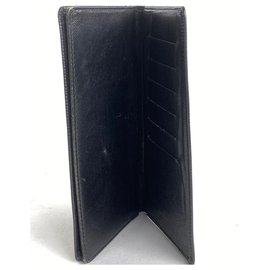 Louis Vuitton-Black Epi Noir Long Bifold Card Wallet Brazza-Other
