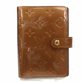 Louis Vuitton-Small Ring Agenda Diary Cover PM Vernis Monogam Bronze Copper-Other