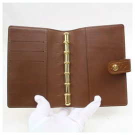 Louis Vuitton-Small Ring Agenda Diary Cover PM Vernis Monogam Bronze Copper-Other