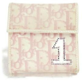 Christian Dior Pink Monogram Trotter Girly Chic Wallet Compact Other