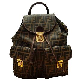 Fendi FF Monogramm Zucca Rucksack Twin Pocket Classic Andere