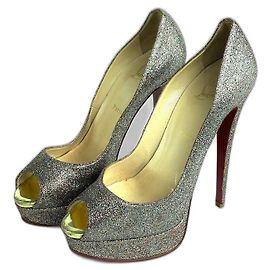 Christian Louboutin Lady Peep Fetish Glitter 39.5 Altro