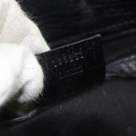 Gucci-Bolso tote con hebilla de cinturón Tote negro con monograma GG-Otro