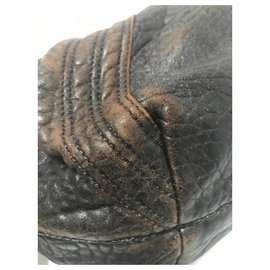 Fendi-Brown Leather Mini Spy Hobo Woven-Other
