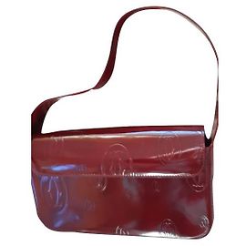 Bolso Cartier Rojo oscuro de charol Burdeos