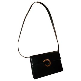 Cartier Black Leather Handbag Black