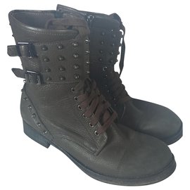 Ash-Ankle Boots-Khaki