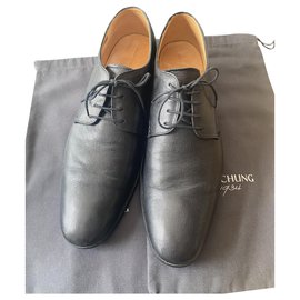 Heschung-Chaussures Heschung à lacets en cuir Homme-Noir