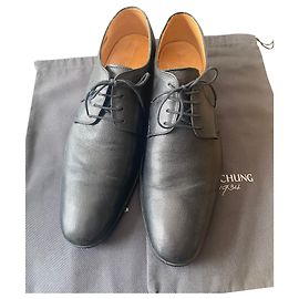 Scarpe stringate Heschung da uomo Nero
